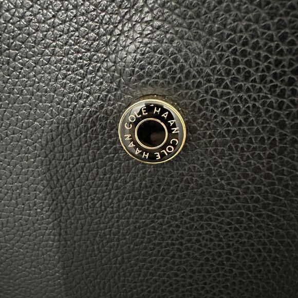 NEW Cole Haan Everyday Grand Series Black Leather Tote Bag Top Zip, Retails $310 - Picture 4 of 16